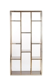 Light & Living Wandkast Lusaka Open Glas & Staal Goud 100x200cm