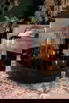 PTMD Sidetable Mirror Alu Oxidised Zwart Rond