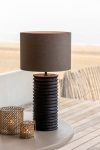 Light & Living Lampvoet Mauro Mangohout Mat Zwart 48cm