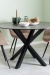 Eettafel Axel Rond Keramiek Zwart Ø120cm - Giga Living