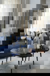 Light & Living Lampenkap Medan Crème/Blauw Ø30cm