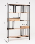 Boekenkast Tokyo Melamine Bruin Zwart