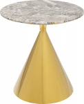 Kare Design Bijzettafel Rita Marmer/Goud Ø50cm