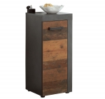 Badkamerkast Cancun Indy Oud-houtlook/Donkergrijs 36x81cm