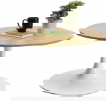 Kare Design Salontafel Schickeria Eiken/Wit Ø80cm