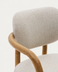 Kave Home Stoel Melqui Beige Massief Eikenhout