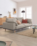 Kave Home 3-zitsbank Noa Beige Kussens Naturel Finish 230cm