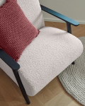 Kave Home Fauteuil Meghan Wit Geschoren Effect