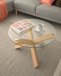 Kave Home Salontafel Lotus Glas Ø65cm