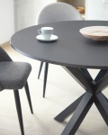 Kave Home Ronde Tafel Argo Zwartgelakt Mdf Ø120cm