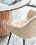 Kave Home Stoel Amira Beige Chenille