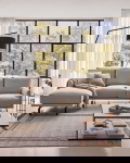 Kave Home 3-zitsbank Galene Beige Links Chaise Longue 254cm