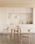 Kave Home Stoel Safina Eikenfineer en Massief Rubberhout Naturel