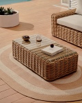 Kave Home Salontafel Portlligat Outdoor Rotan Natuurlijk 110x60cm