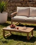 Kave Home Salontafel Sacaleta Outdoor Massief Eucalyptushout 100x60cm