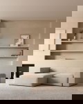 Kave Home 2-zitsbank Blok Beige Ecru Chaise Longue Links 240cm