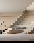 Kave Home Hoekbank 4-zits Blok Beige Ecru 320x230cm