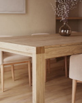 Kave Home Uitschuifbare Tafel Briva Eikenfineer Naturel 200 (280)x100cm