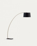 Kave Home Staande Lamp Juhe met Goud Metaal en Zwart Marmer