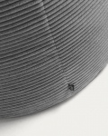 Kave Home Poef Wilma Grijs Corduroy Ø80cm