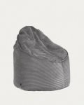 Kave Home Poef Wilma Grijs Corduroy Ø80cm