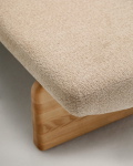 Kave Home Bankje Topaz Beige Chenille En Essenhout Naturel 150cm