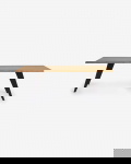 Kave Home Tafel Koda Eikenfineer Naturel en Zwart Stalen Poten 160x90cm