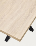 Kave Home Tafel Argo Naturel Melamine Zwart 180x100cm