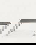Kave Home Uitschuifbare Keramische Tafel Axis Grijze Stalen Poten 160-220cm