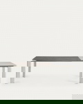 Kave Home Uitschuifbare Keramische Tafel Axis Grijze Stalen Poten 160-220cm
