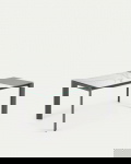 Kave Home Uitschuifbare Tafel Axis Porselein Wit/donkergrijs 120 (180)cm