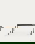 Kave Home Uitschuifbare Tafel Axis Porselein met Antraciet Stalen Poten 120 (180)cm