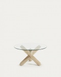 Kave Home Salontafel Lotus Glas Ø65cm