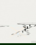 Kave Home Ovale Tafel Argo Glas Roestvrijstalen Poten Ø200x100cm