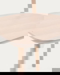 Kave Home Stoel Safina Eikenfineer en Massief Rubberhout Naturel