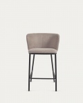 Kave Home Barstoel Ciselia Lichtbruin Chenille