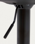 Kave Home Barkruk Orlando Zwart Kunstleer 60-82cm