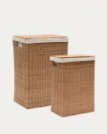 Kave Home Mand Indali Rotan Set Van 2 43x27cm/50x32cm