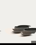 Kave Home Bloempot Nura Donkergrijs Set van 2