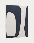 Kave Home Abstract Doek Ory Blauw En Wit 180x140cm