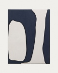 Kave Home Abstract Doek Ory Blauw En Wit 180x140cm