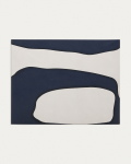 Kave Home Abstract Doek Ory Blauw En Wit 180x140cm