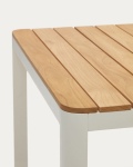 Kave Home Buitentafel Bona Massief Teakhout Wit 200x100cm
