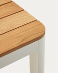 Kave Home Buitentafel Bona Massief Teakhout Wit 200x100cm