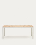 Kave Home Buitentafel Bona Massief Teakhout Wit 200x100cm