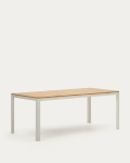 Kave Home Buitentafel Bona Massief Teakhout Wit 200x100cm