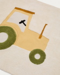 Kave Home Vloerkleed Nalim Katoen Beige Tractor 90x150cm