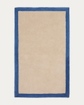 Kave Home Vloerkleed Nalim Katoen Beige/Blauw 90x150cm