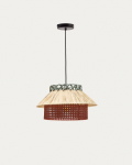 Kave Home Plafondlamp Pulmi Raffia Terracotta Ø40cm