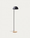 Kave Home Staande Lamp Catlar Essenhout Zwart